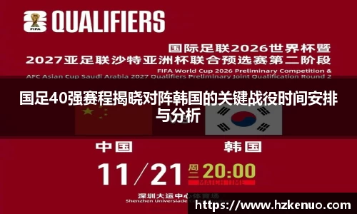 国足40强赛程揭晓对阵韩国的关键战役时间安排与分析